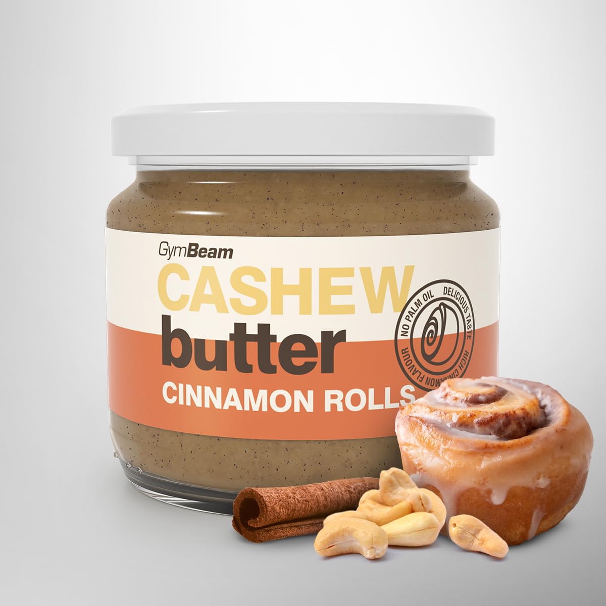 GymBeam Burro Anacardi Cinnamon Rolls 340g Cremoso