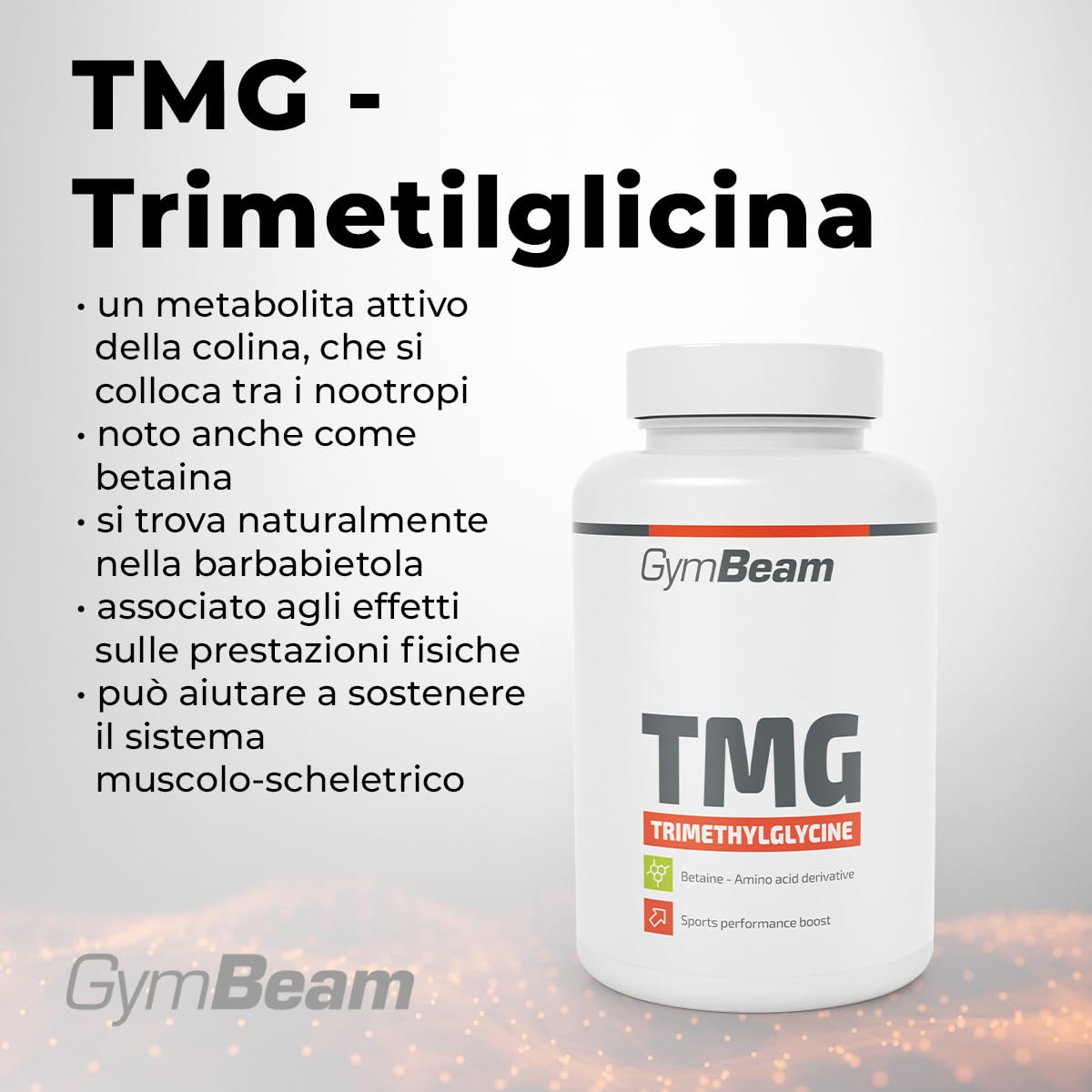 GymBeam Trimetilglicina Betaina TMG Capsule 90 cps