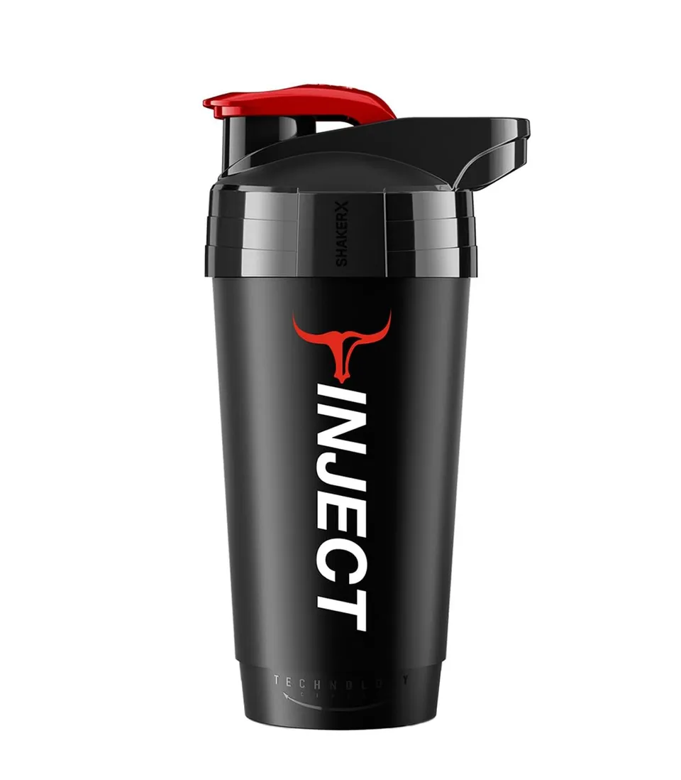 INJECT NUTRITION Shaker Circle 700ml shaker proteine nero rosso