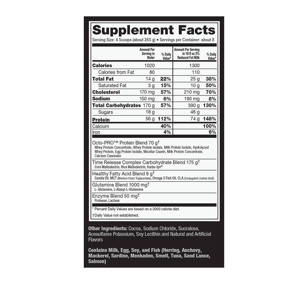 Ultimate Nutrition Muscle Juice Revolution 2600 Gainer Cioccolato