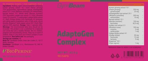 GymBeam AdaptoGen Complex Capsule Vegane 6 Estratti Ashwagandha