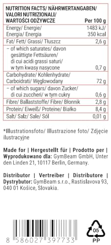 GymBeam Riso Rosso Jasmine Integrale 500 g Senza Glutine