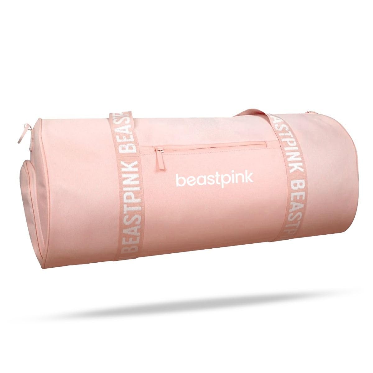 BeastPink Barrel Borsa Sportiva con Tracolla e Rete