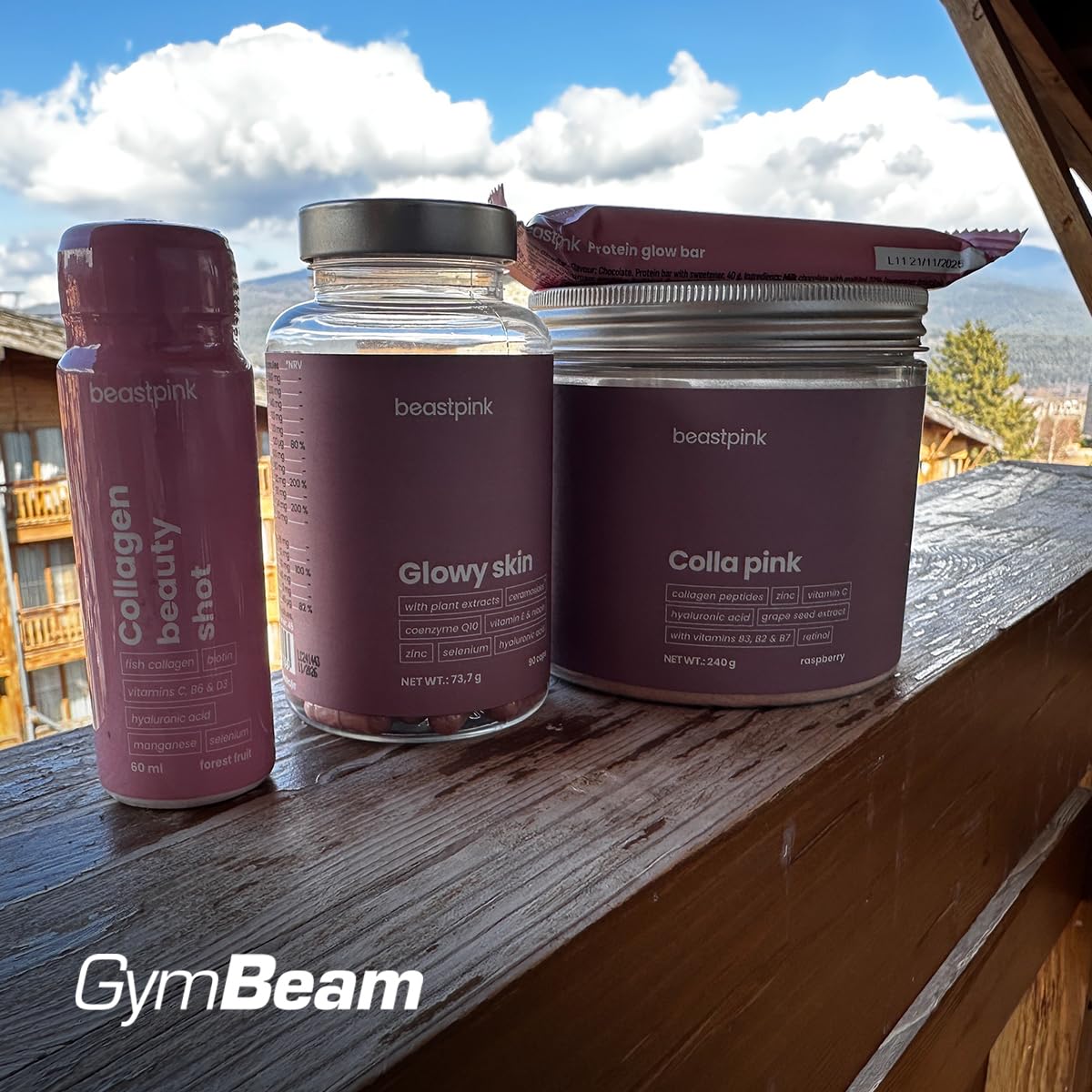 GymBeam Glowy Skin Integratore Pelle 90 Capsule Vitamina E