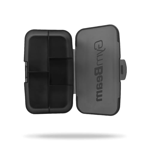 GymBeam Daily Pillbox Portapillole 5 Scomparti Nero