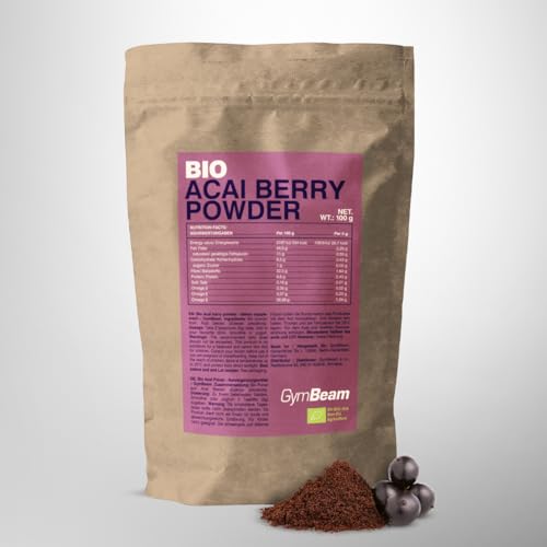 GymBeam Acai BIO Polvere Superfood 100 g Omega Fibre Vegana