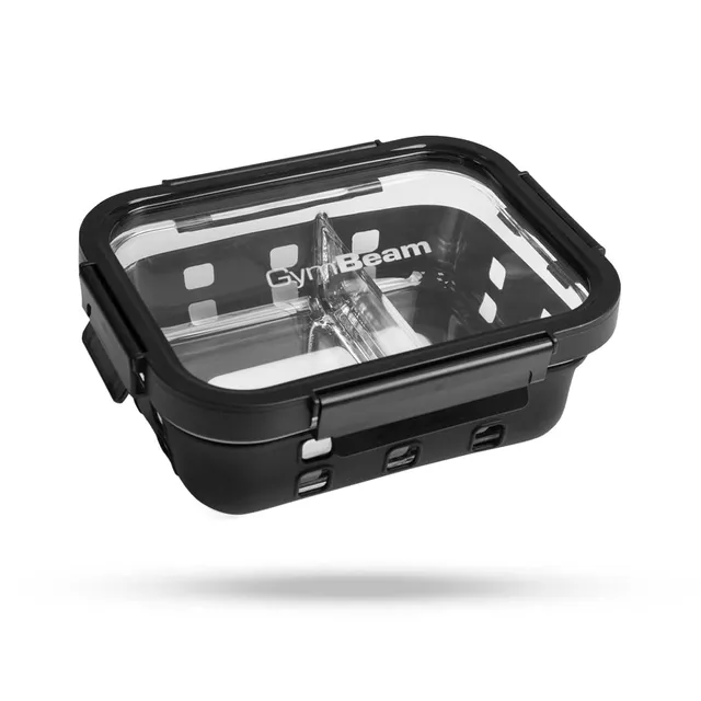 GymBeam Contenitore Vetro Ermetico 1050ml 2 Scomparti