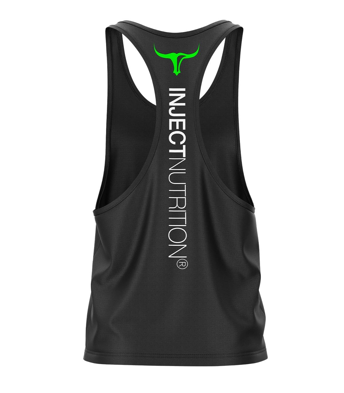 INJECT NUTRITION Black Tank Top Green Torus canotta nera unisex