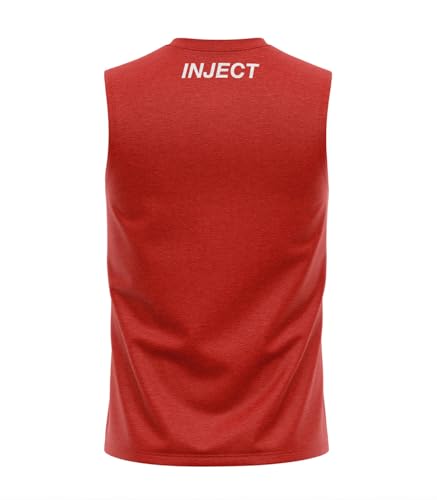 Inject Nutrition Sleeveless Muscle Maglia Rossa Cotone