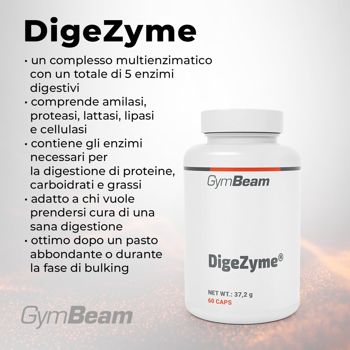 GymBeam DigeZyme Enzimi Digestivi Capsule 5 Enzimi