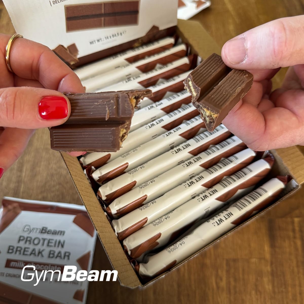 GymBeam Break barretta proteica 3Pack wafer basso zucchero