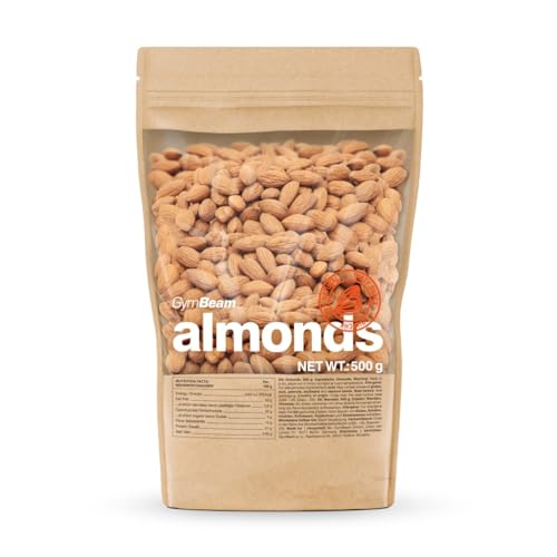 GymBeam Mandorle Sgusciate 500 g Snack Senza Sale