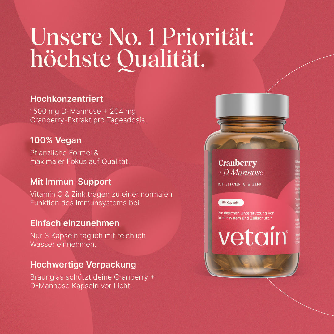 Vetain Cranberry D-Mannosio Capsule 90 capsule vegane