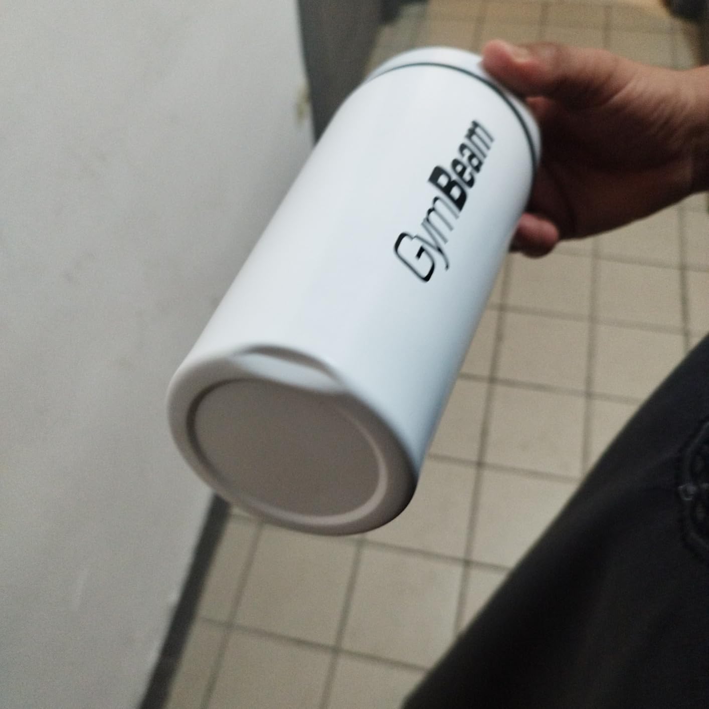 GymBeam Steel Shaker Proteine 750 ml Bianco Acciaio