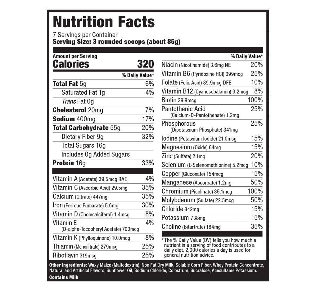 Ultimate Nutrition NutriMeal pasto sostitutivo gusto cioccolato 16g proteine