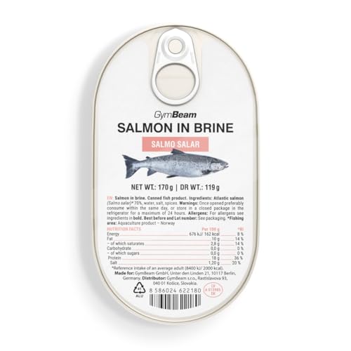 GymBeam Salmone in Salamoia Norvegese 170 g Proteico Omega 3