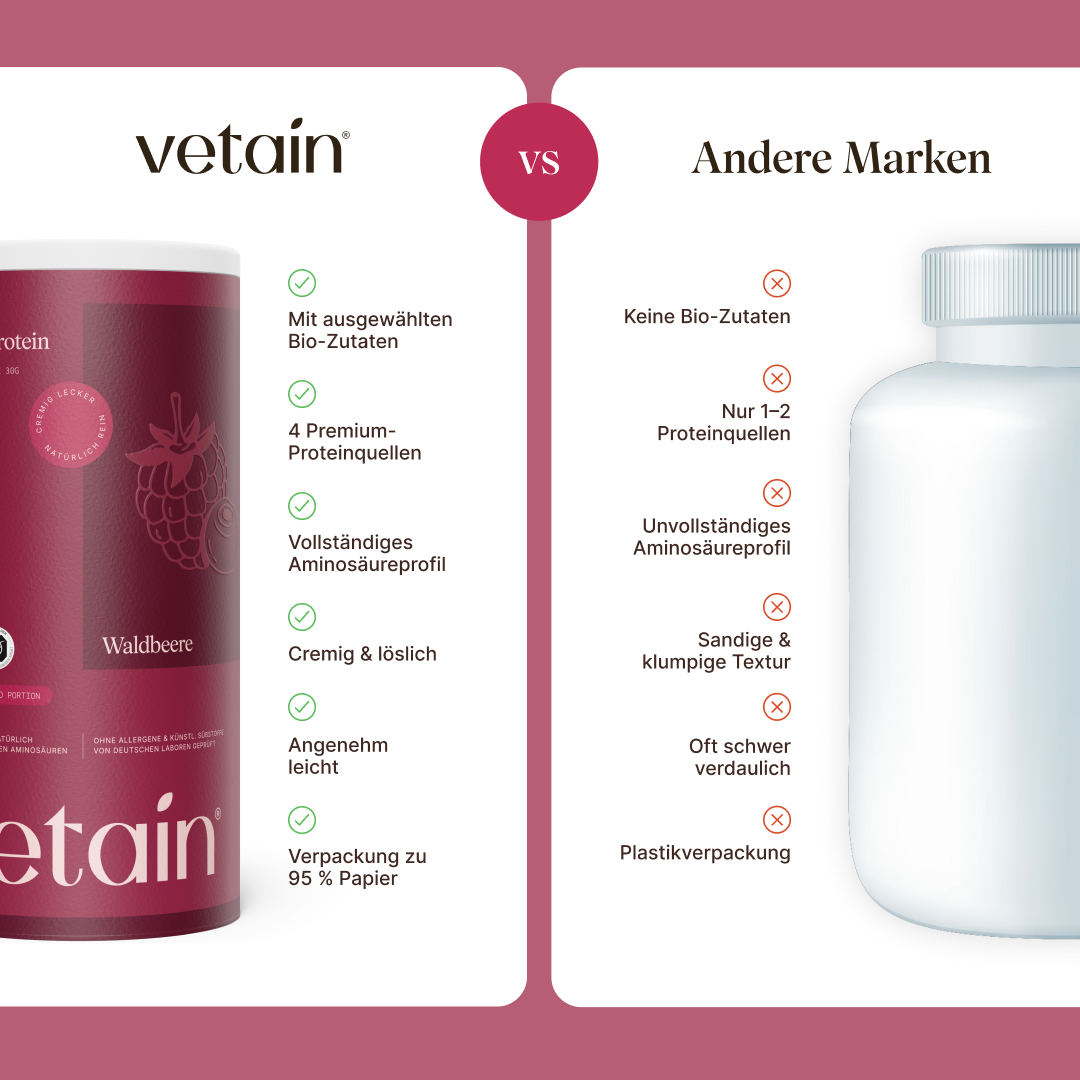 Vetain Veganes Proteinpulver Beere proteine 540 g bio