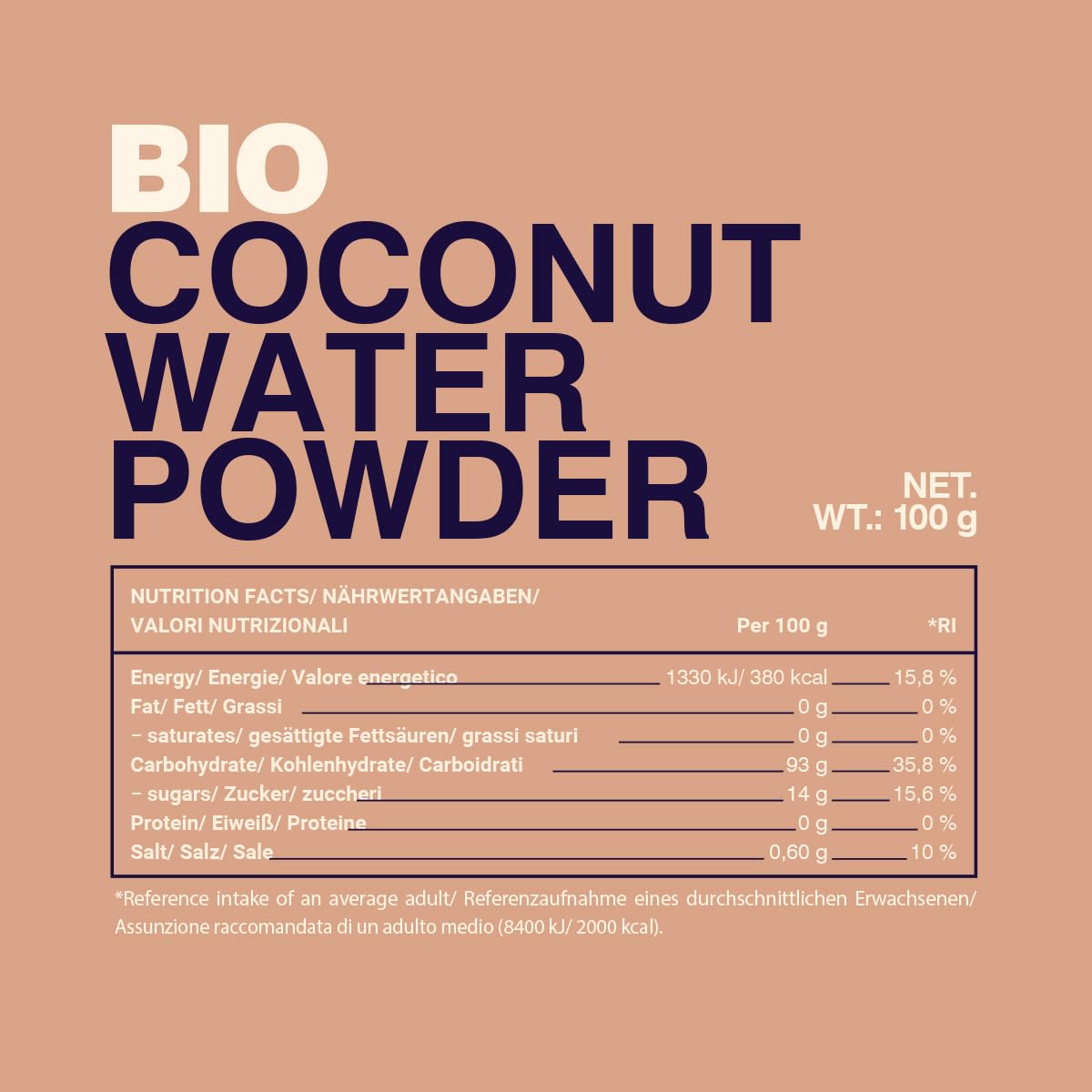 GymBeam Alimentazione Acqua di Cocco BIO polvere 100 g