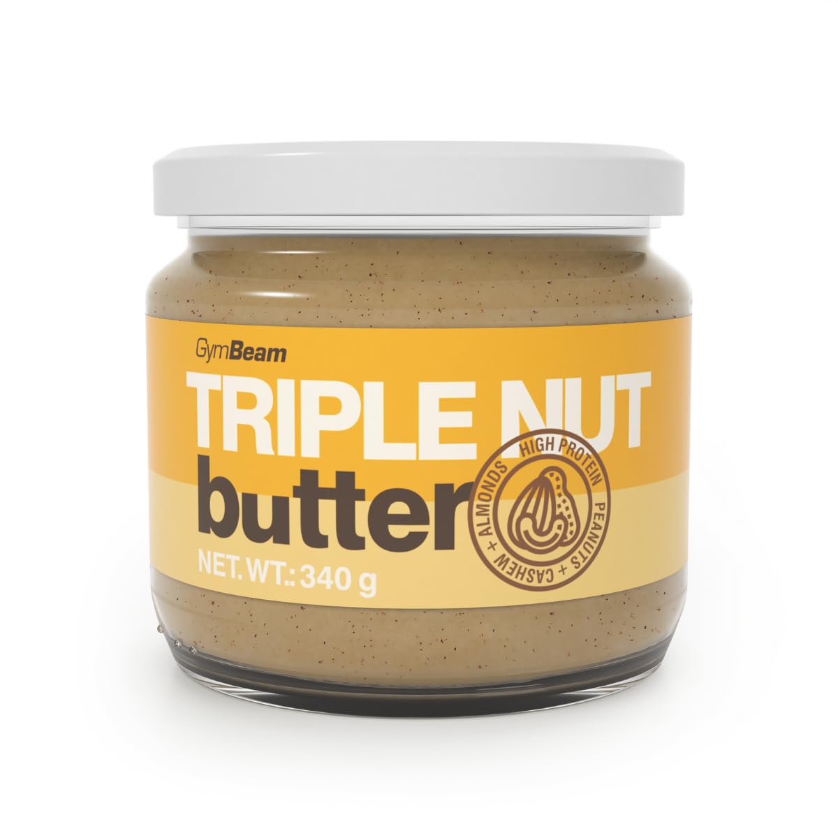 GymBeam Triple Nut Burro Anacardi Arachidi Mandorle 400g