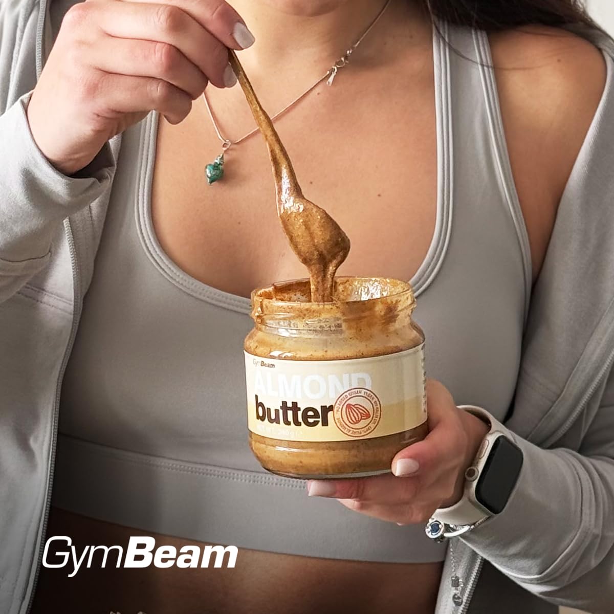 GymBeam Burro di Mandorle crema spalmabile 340 g 100% mandorle