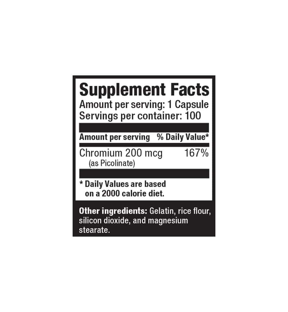 Ultimate Nutrition Chromium Picolinate Integratore 200 mcg Compresse