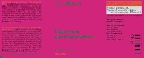 GymBeam Magnesio Glicerofosfato Capsule Alta Biodisponibilità
