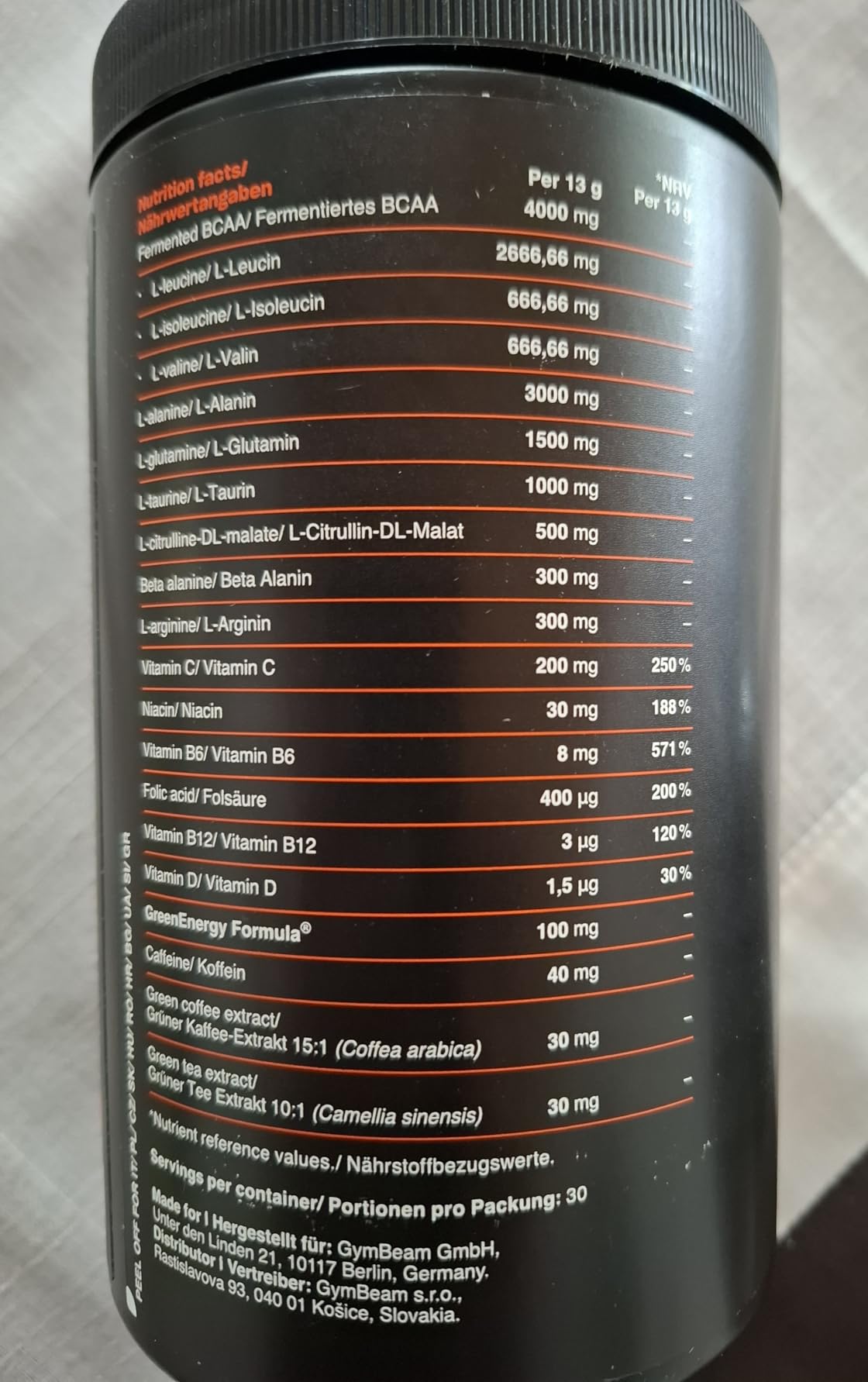GymBeam ProAmino EAA Polvere BCAA Arancia 390 g