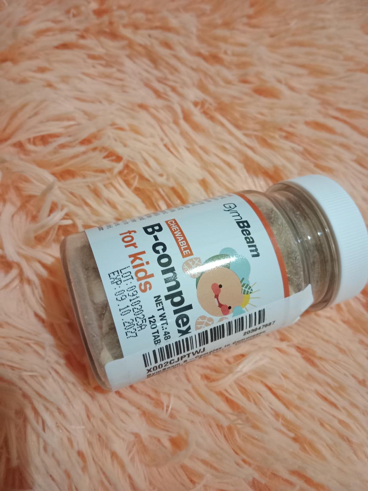 GymBeam B-Complex masticabili bambini albicocca 120