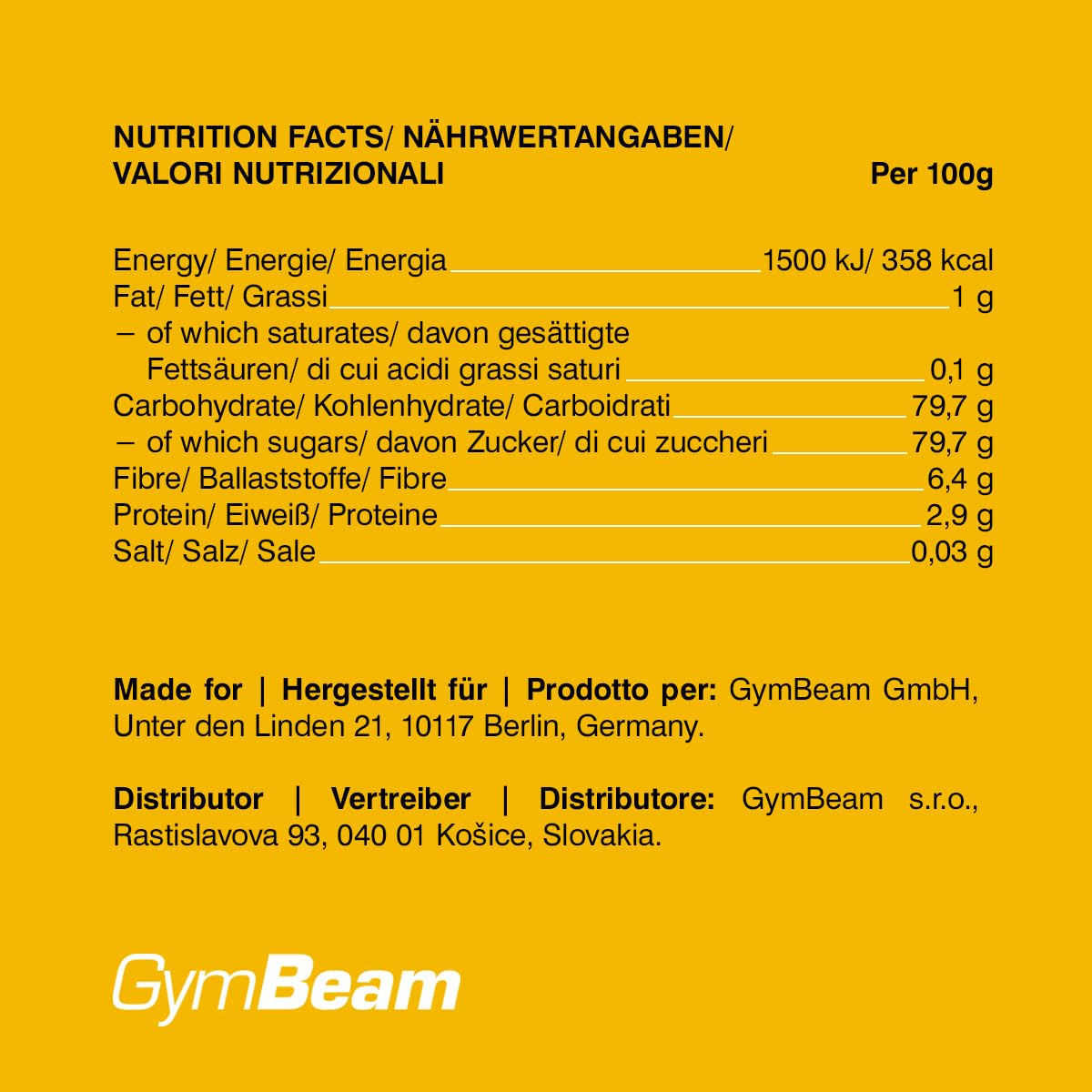 GymBeam Ananas Liofilizzato 100g Snack Senza Zuccheri