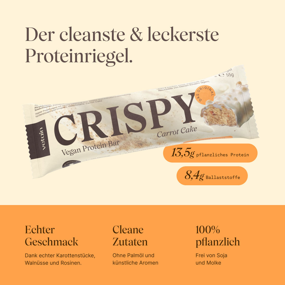 Vetain Crispy barretta proteica carrot cake 24 pezzi vegana