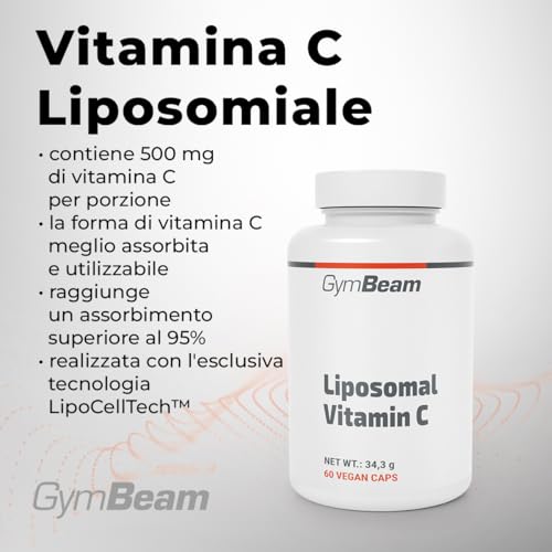 GymBeam Vitamina C Liposomiale 500 mg Capsule Vegane
