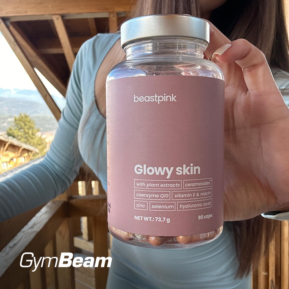 GymBeam Glowy Skin Integratore Pelle 90 Capsule Vitamina E