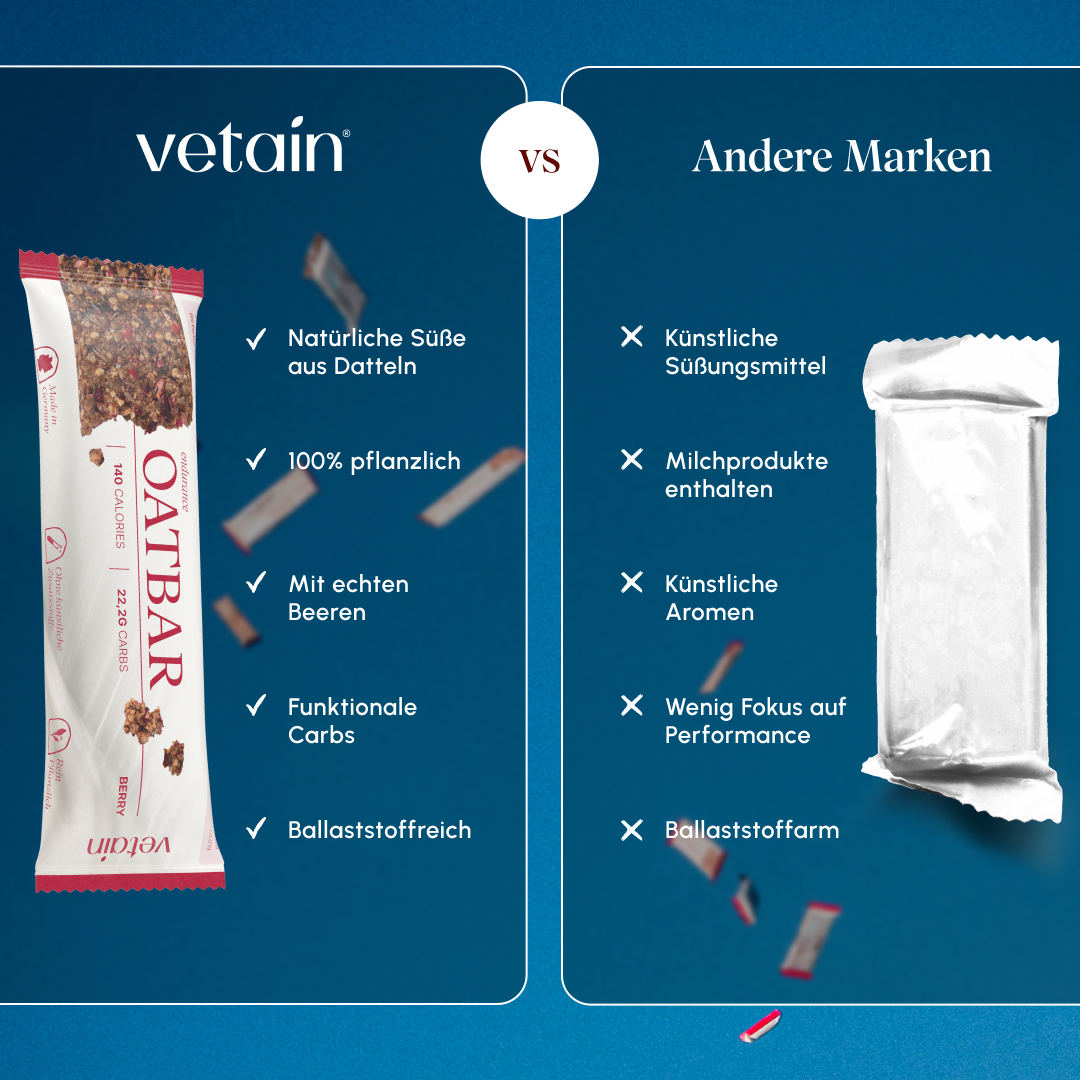 Vetain Oatbar Berry barretta avena vegana 12 pezzi frutti rossi