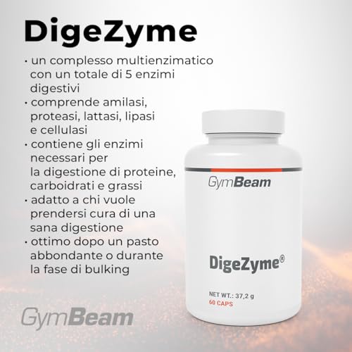 GymBeam DigeZyme Enzimi Digestivi Capsule 5 Enzimi