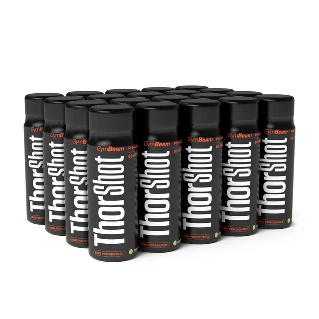 GymBeam Thor Shot 20x60ml Shot Pre-Allenamento Mela Verde Caffeina