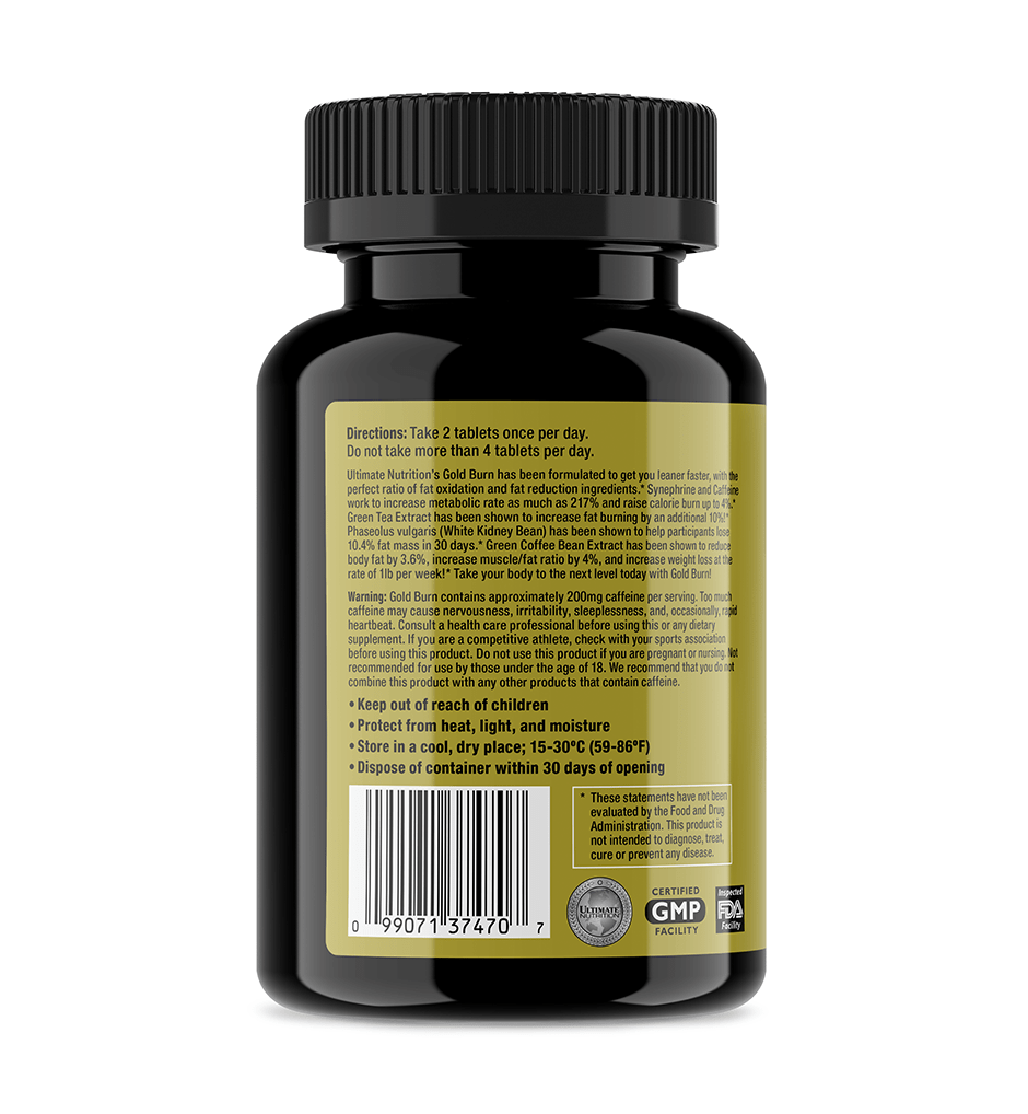 Ultimate Nutrition Gold Burn termogenico brucia grassi compresse