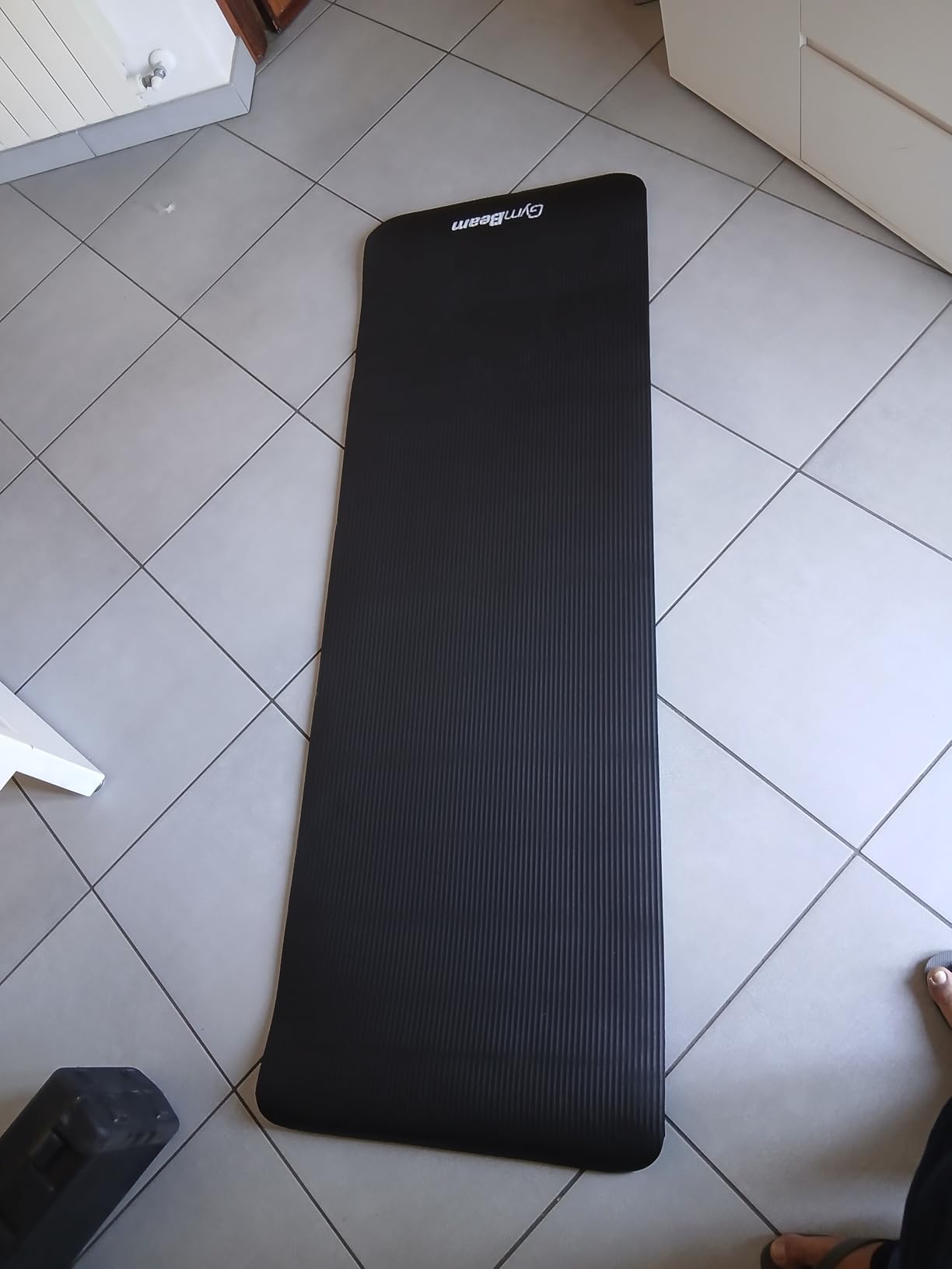 GymBeam Tappetino Yoga Nero 180x61 antiscivolo
