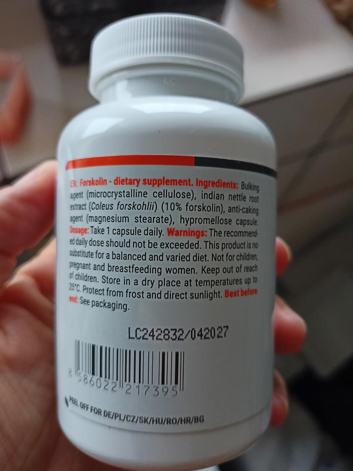 GymBeam Coleus Forskohlii 60 Capsule Vegane Bruciagrassi 10% Forskolina