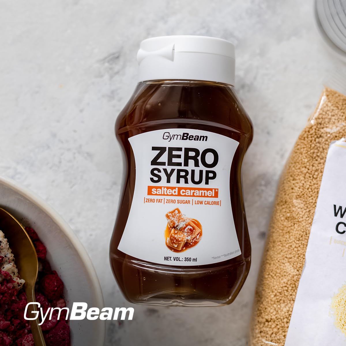 GymBeam Alimentazione Sciroppo ZERO dolcificante 350 ml salted caramel