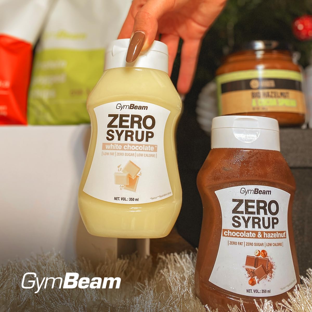 GymBeam Sciroppo Zero 350ml White Chocolate Zero Zuccheri