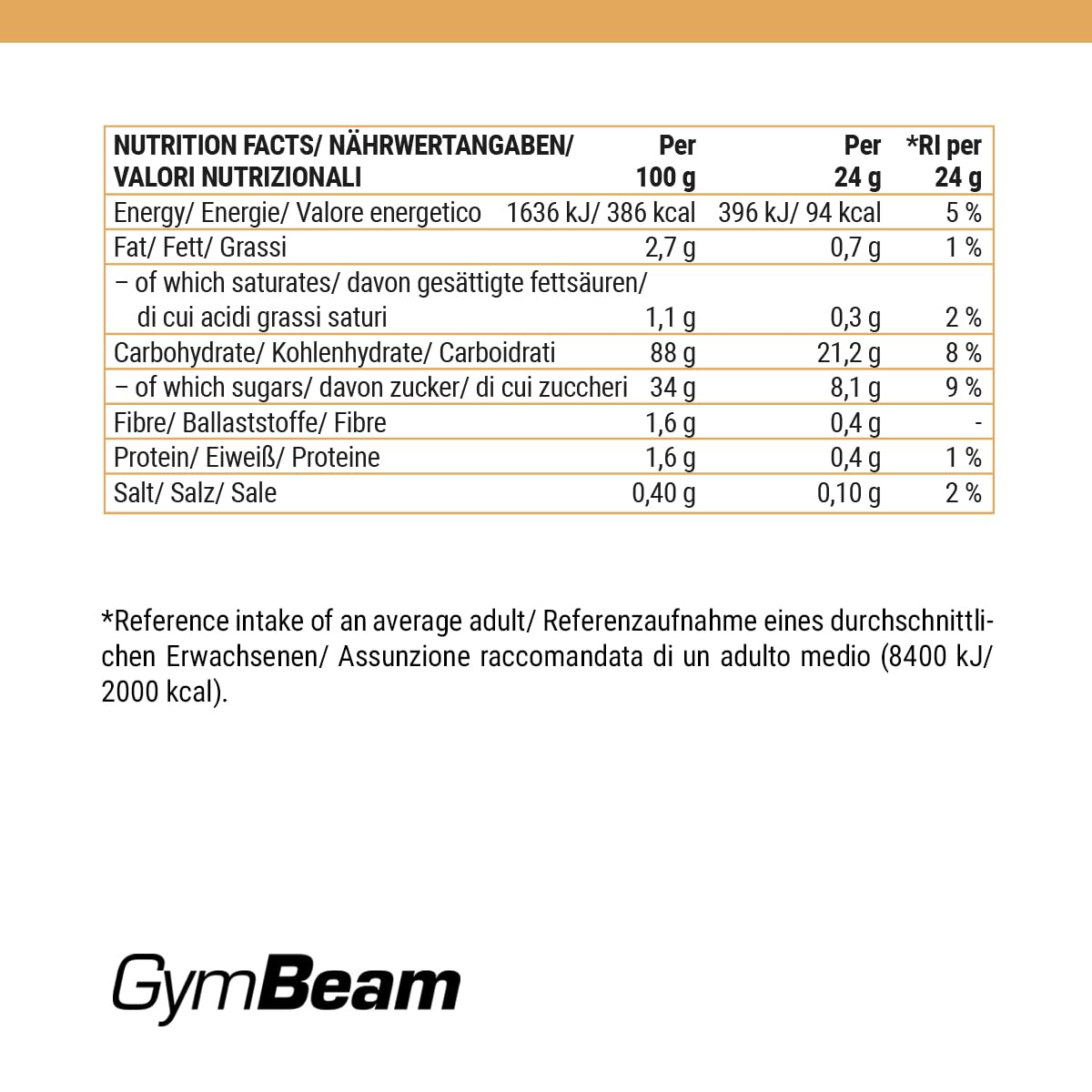 GymBeam Chai Latte 250 g miscela masala chai tè nero spezie
