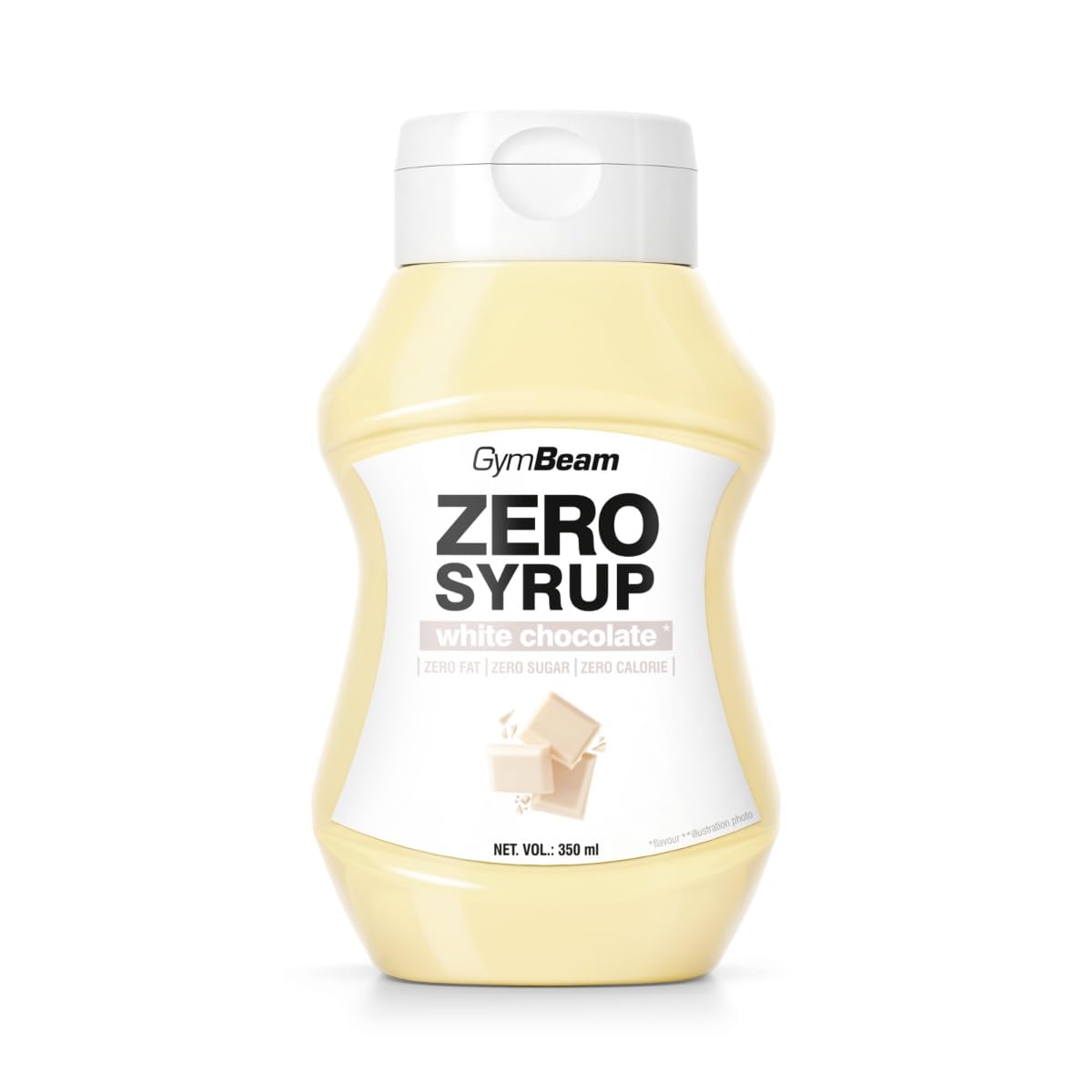 GymBeam Sciroppo Zero 350ml White Chocolate Zero Zuccheri