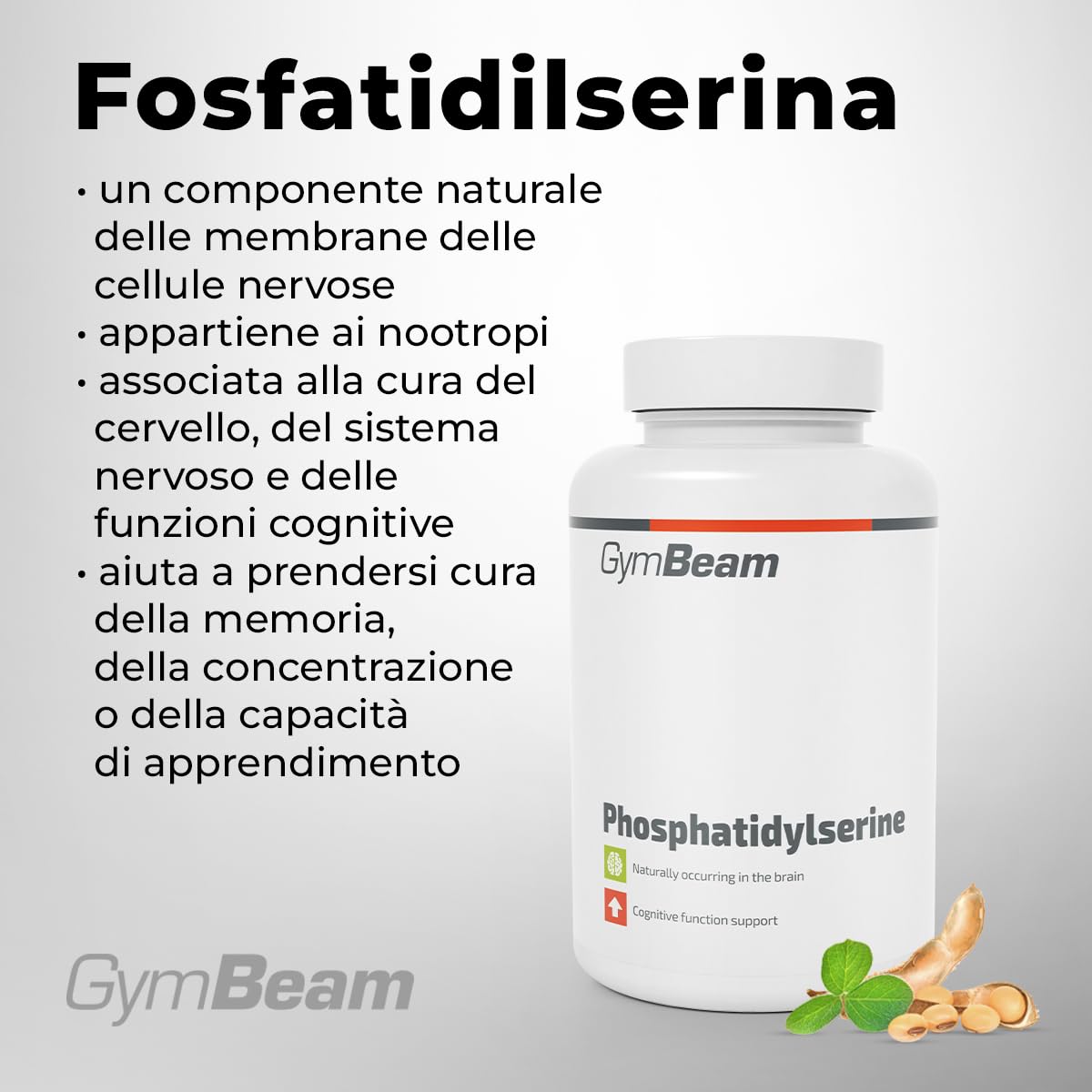 GymBeam Fosfatidilserina 200 mg capsule 120 pz memoria