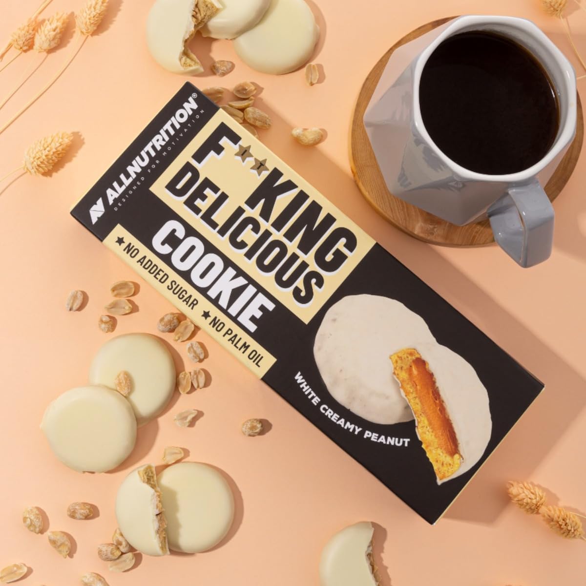 AllNutrition Fitking Cookie White Peanut 128g Snack