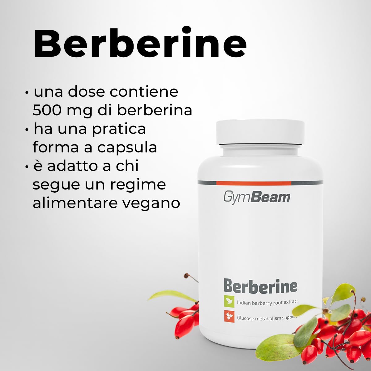 GymBeam Berberina 500mg capsule 60 cps vegano
