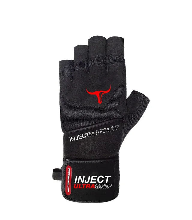 Inject Accessori Training Ultra Grip guanti palestra nero rosso