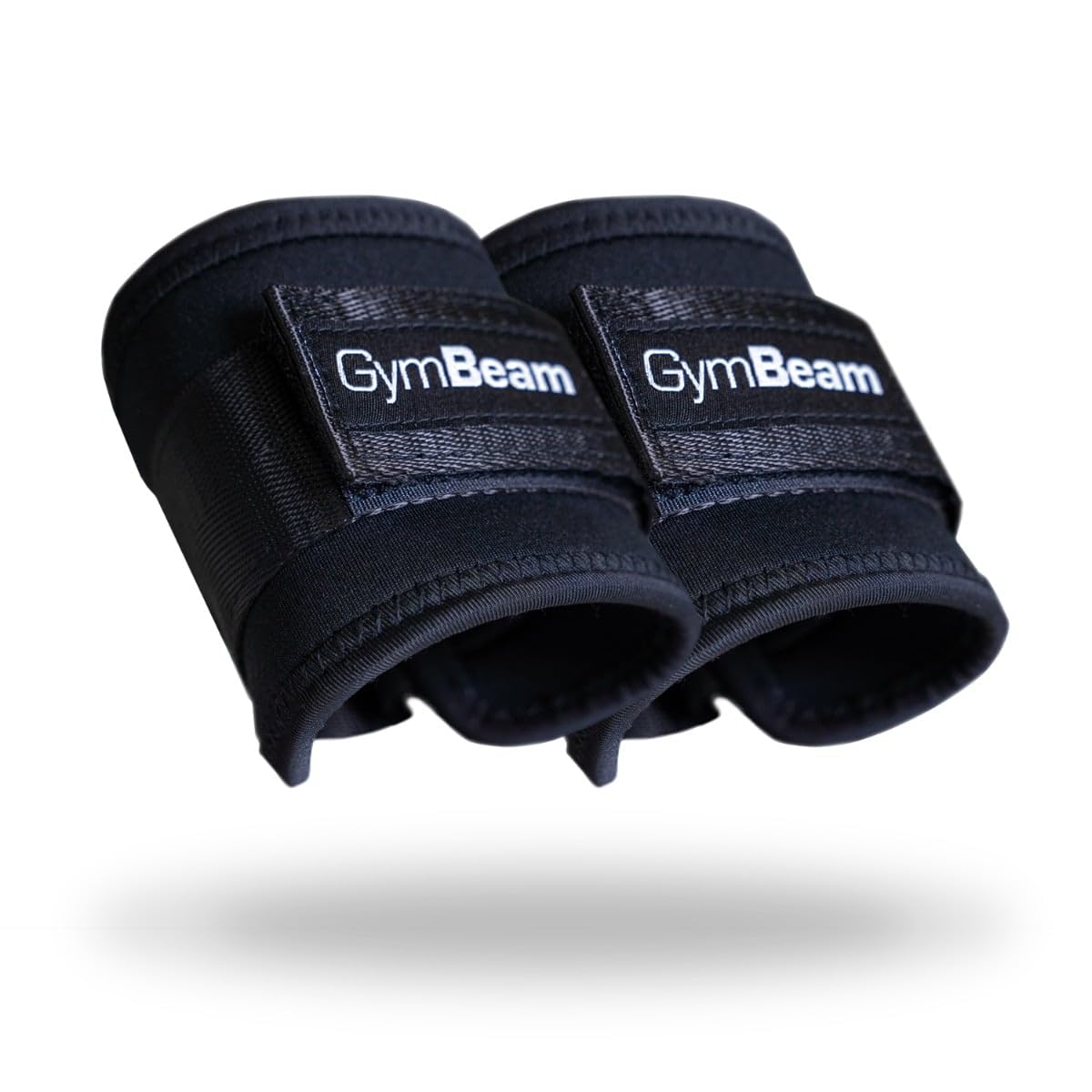 GymBeam Cavigliere Palestra Velcro Acciaio 2 Pezzi Black