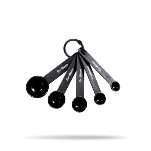 GymBeam Set Misurini Cucina 5 pezzi nero per polveri 15ml