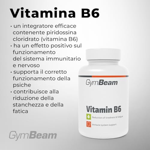 GymBeam Vitamina B6 Piridossina 90 Compresse Stanchezza
