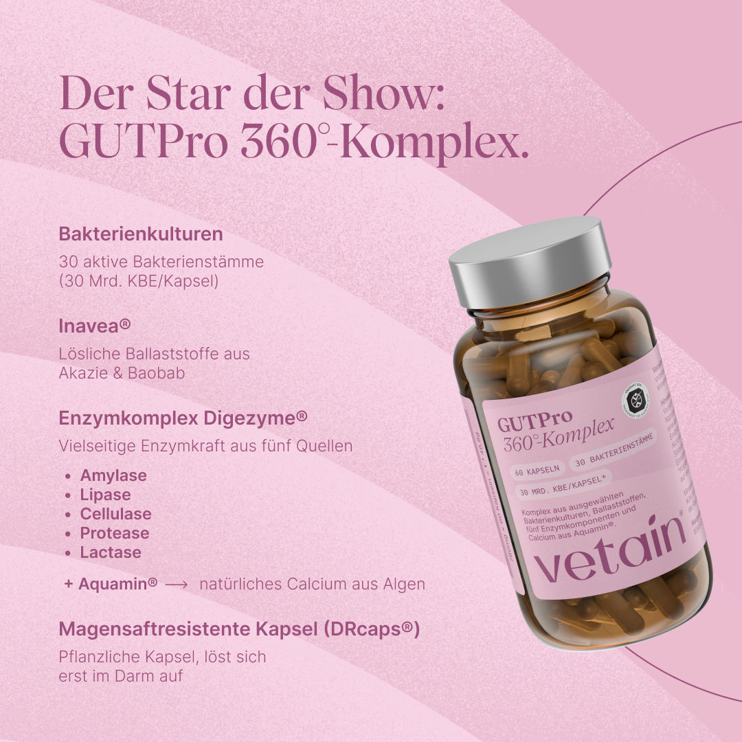Vetain Gut Reset Bundle Digestione Glutammina Fibre Capsule